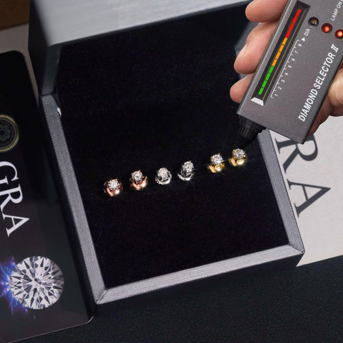 3 MM Moissanite Round Stud Earrings