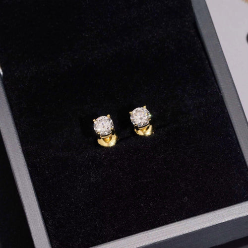 5 MM Moissanite Round Stud Earrings